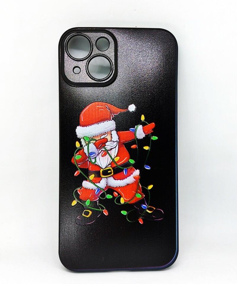 Накладка Merry Christmas для iPhone 13 Santa (Black)