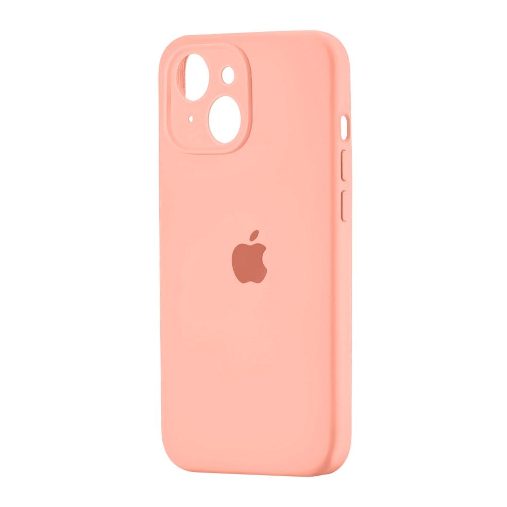 Silicone Case Square Full Camera Protective (AA) для iPhone 14 Pro (Pink Peach)