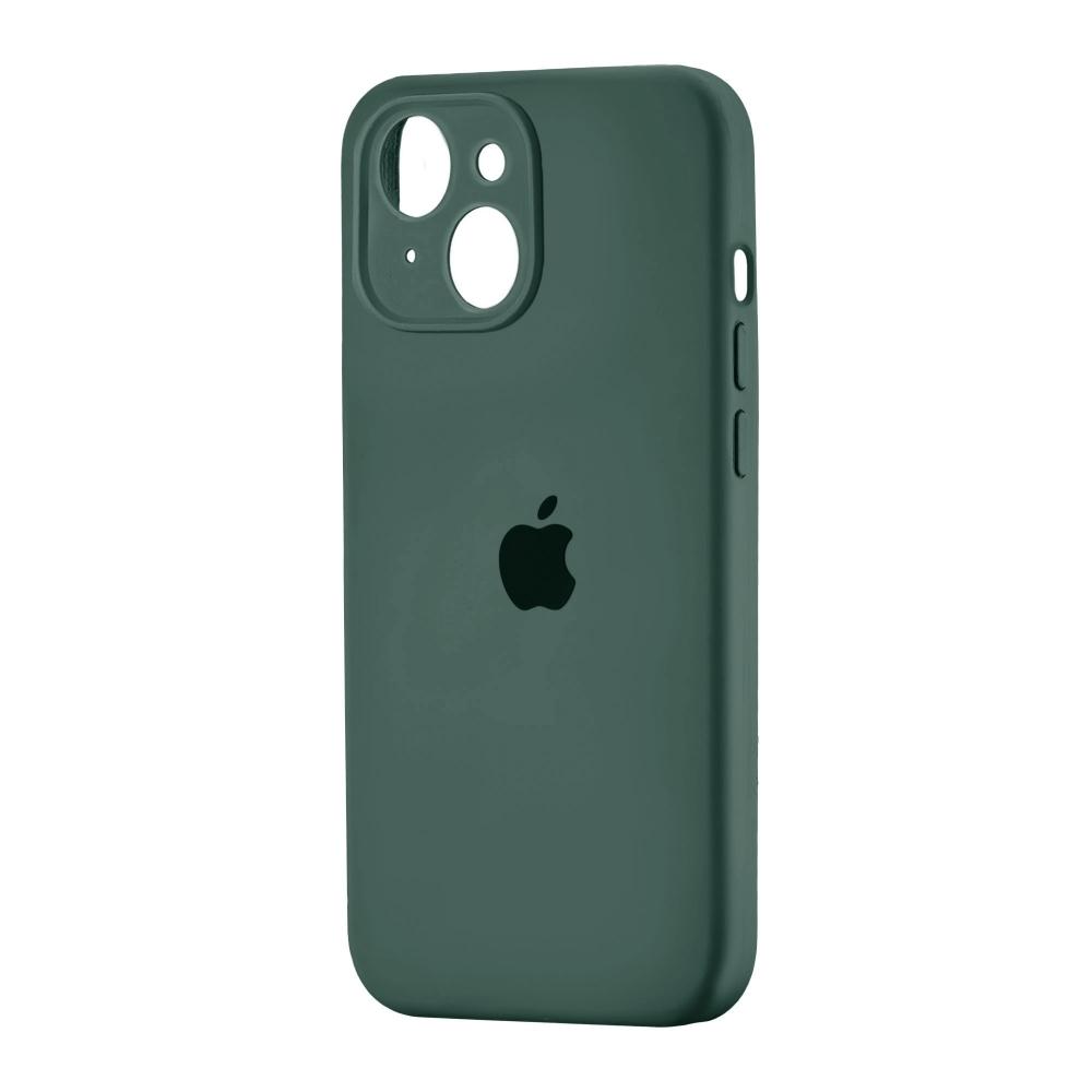 Silicone Case Square Full Camera Protective (AA) для iPhone 13 (Pine Green)