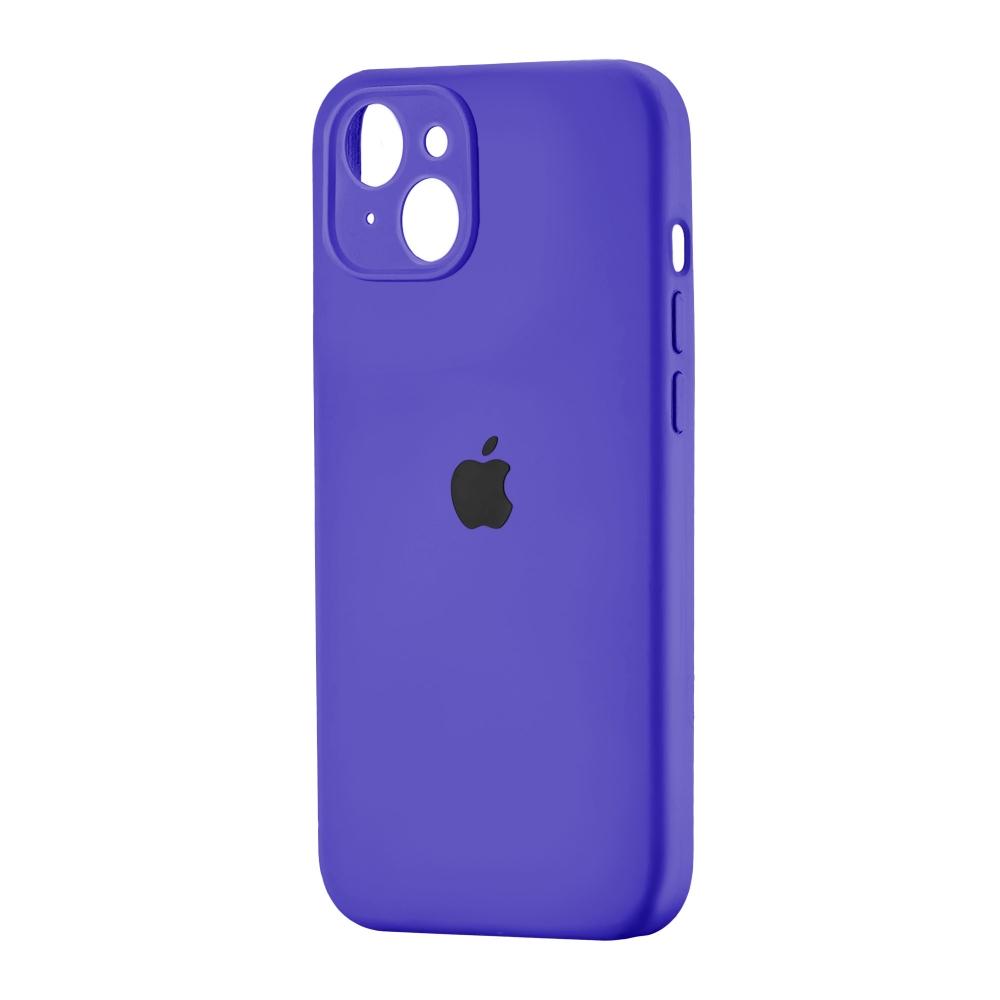 Silicone Case Square Full Camera Protective (AA) для iPhone 13 (Deep purple)