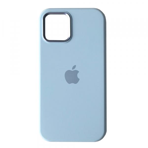 Silicone Case Full (Metal Frame and Buttons) для  iPhone 14/13  (Lilac cream)