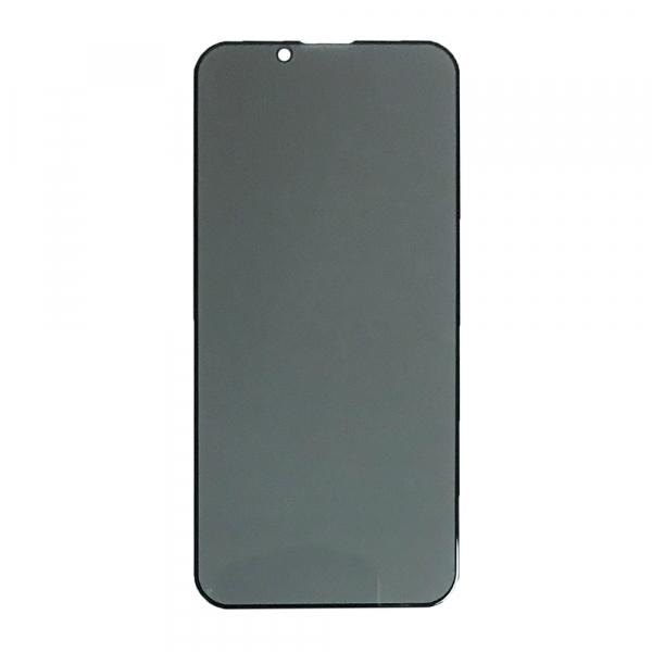 Захисне скло Privacy 5D для iPhone 13 mini з чорною рамкою (м`яка упаковка)