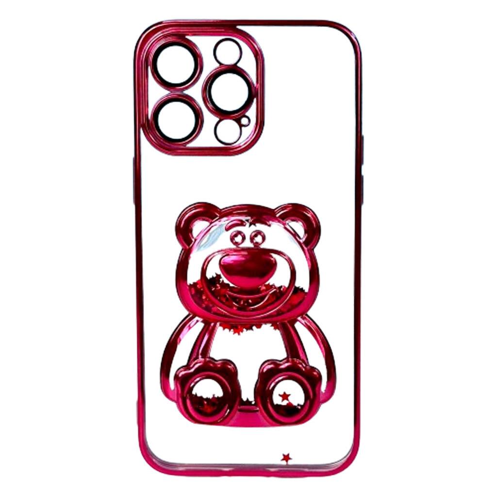 Накладка Cute Shining Bear для IPhone 13 Pro Червона