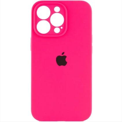 Silicone Case Full Camera Protective (AA) для iPhone 13 Pro (Neon pink)