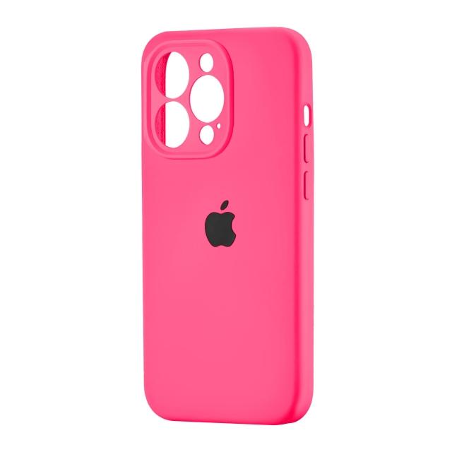 Silicone Case Square Full Camera Protective (AA) для iPhone 13 Pro (Shiny Pink)