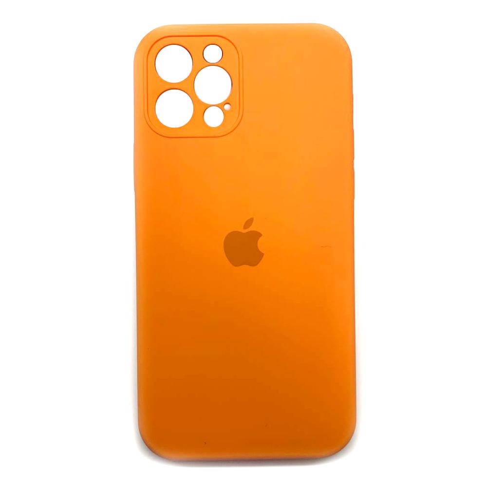 Silicone Case Full Camera Protective (AA) для iPhone 12 Pro (6.1") (Light orange)