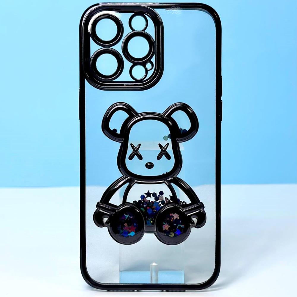 Накладка Cute Shining Bear для IPhone 13 Pro Max чорна