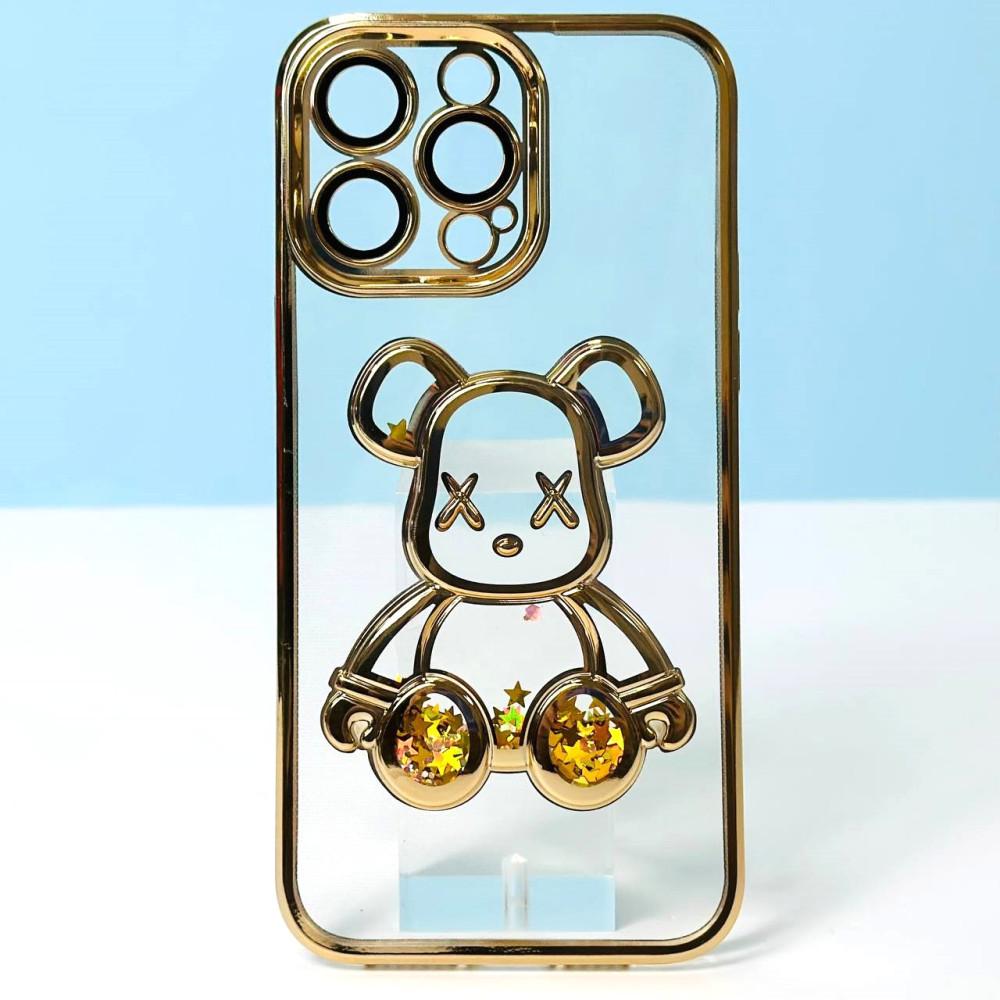 Накладка Cute Shining Bear для IPhone 13 Pro Max золота