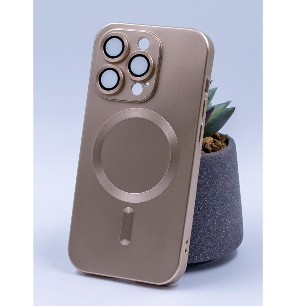 Накладка Matte Silicone with Magsafe для Iphone 13 Pro Max (Gold)