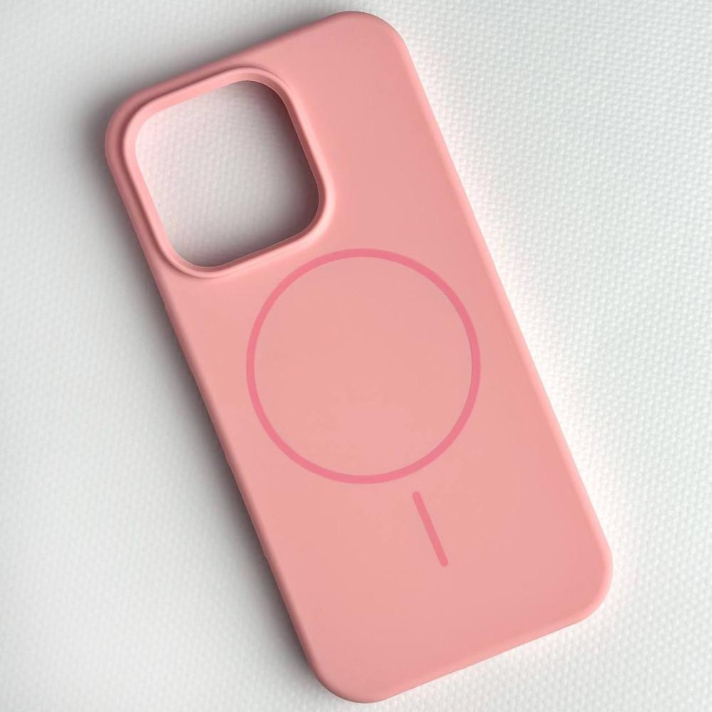 Silicone Case Full Protective (AA) with MagSafe для iPhone 13 Pro Max (Light pink)