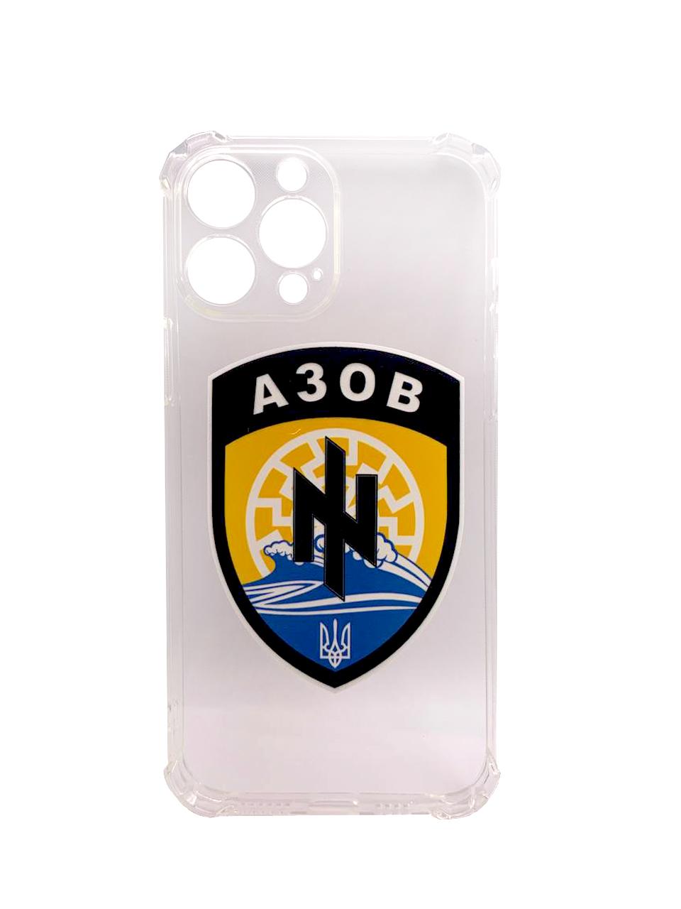 Накладка  WAVE Patriot Clear Case для Iphone 14 Pro Max (Azov)