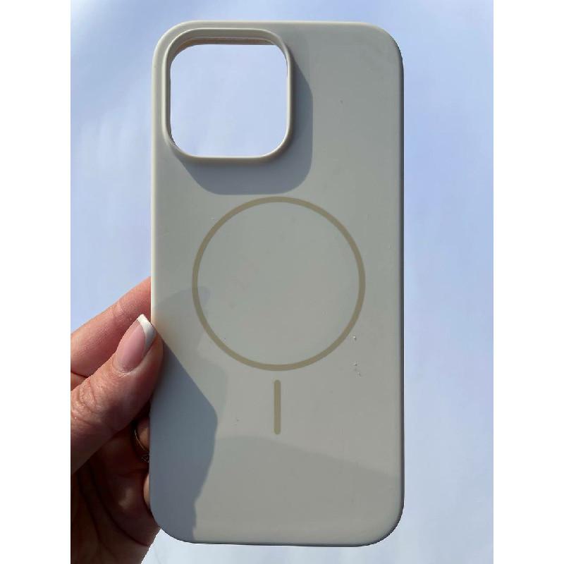 Чохол Silicone Case Full Protective  Magsafe для iPhone 14/13 (Antique white)