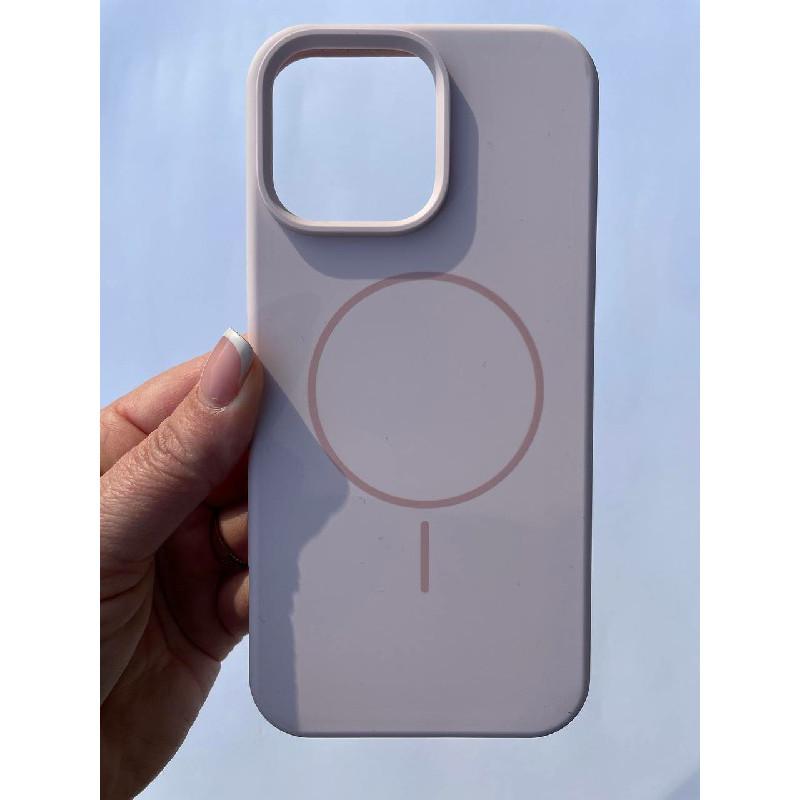 Чохол Silicone Case Full Protective  Magsafe для iPhone 14/13 (Pink sand)