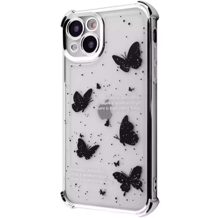 Чохол WAVE Winkie для Iphone 14 silver/butterfly