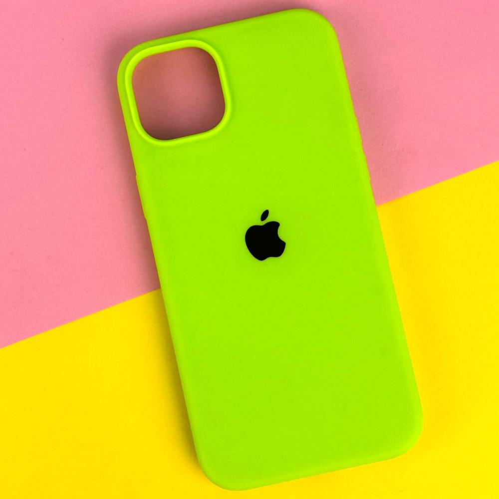 Silicone Case Full Protective (AA) для iPhone 14 (6.1") (Neon green)