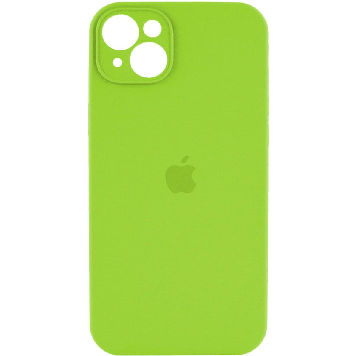 Silicone Case Full Camera Protective (AA) для iPhone 14 (Neon green)