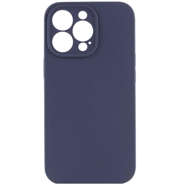 Silicone Case Full Camera Protective NO LOGO (AA) для iPhone 14 Pro (Midnight blue)