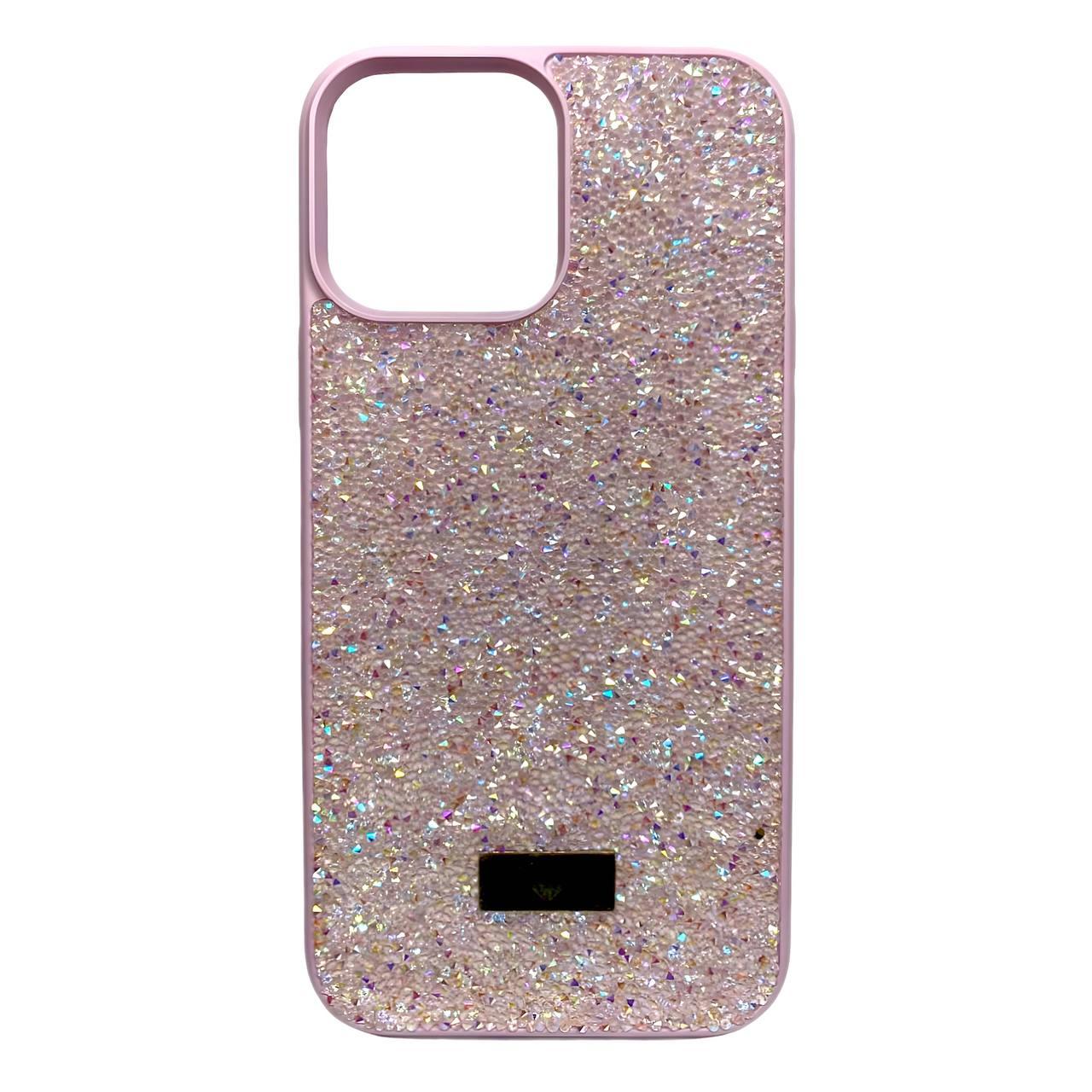Накладка Grainy Diamonds для IPhone 13 Pro Max ніжно-рожева