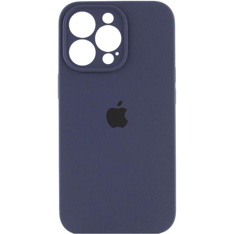 Silicone Case Full Camera Protective (AA) для iPhone 14 Pro (Midnight blue)