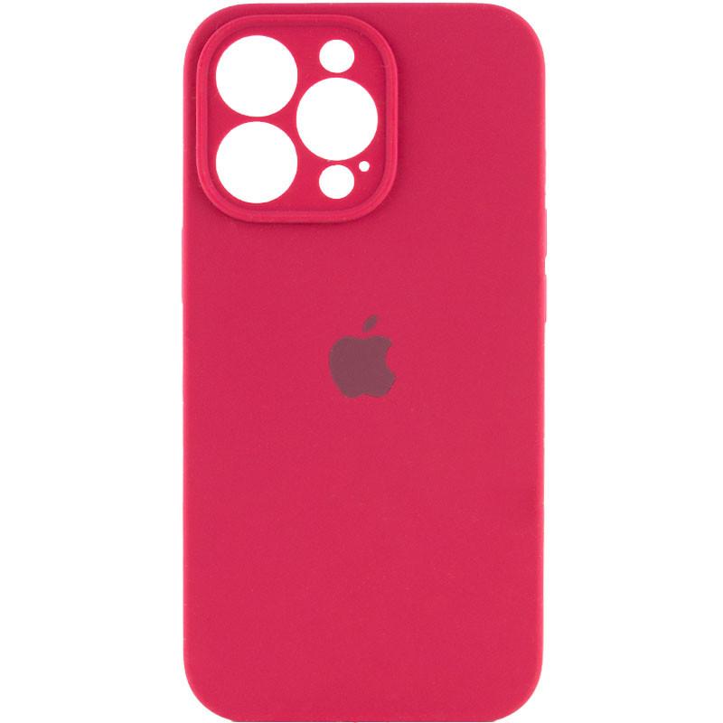 Silicone Case Full Camera Protective (AA) для iPhone 14 Pro (Rose red)