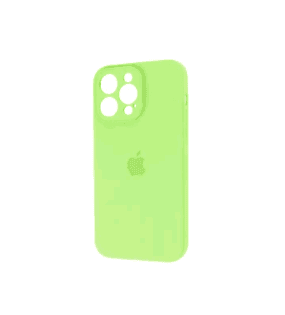 Silicone Case Full Camera Protective (AA) для iPhone 14 Pro Max (Neon green)