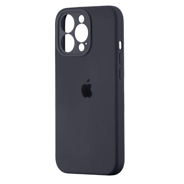 Silicone Case Full Camera Protective (AA) для iPhone 15 Pro Max (Dark grey)