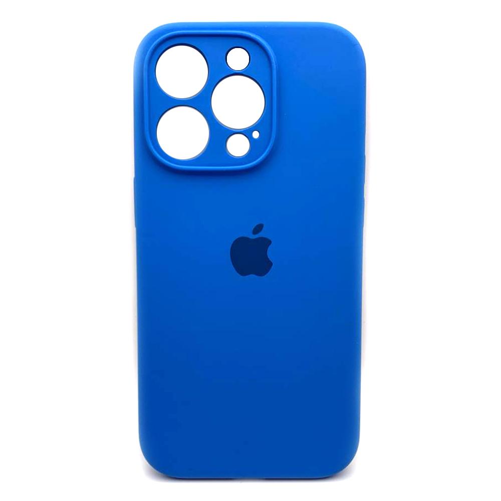 Silicone Case Full Camera Protective (AA) для iPhone 14 Pro (Marine blue)