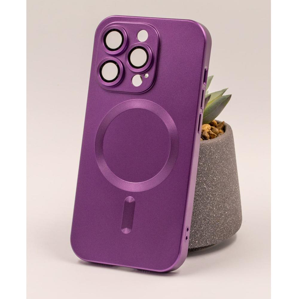 Накладка Matte Silicone with Magsafe для Iphone 14 Plus / 15 Plus (Violet)