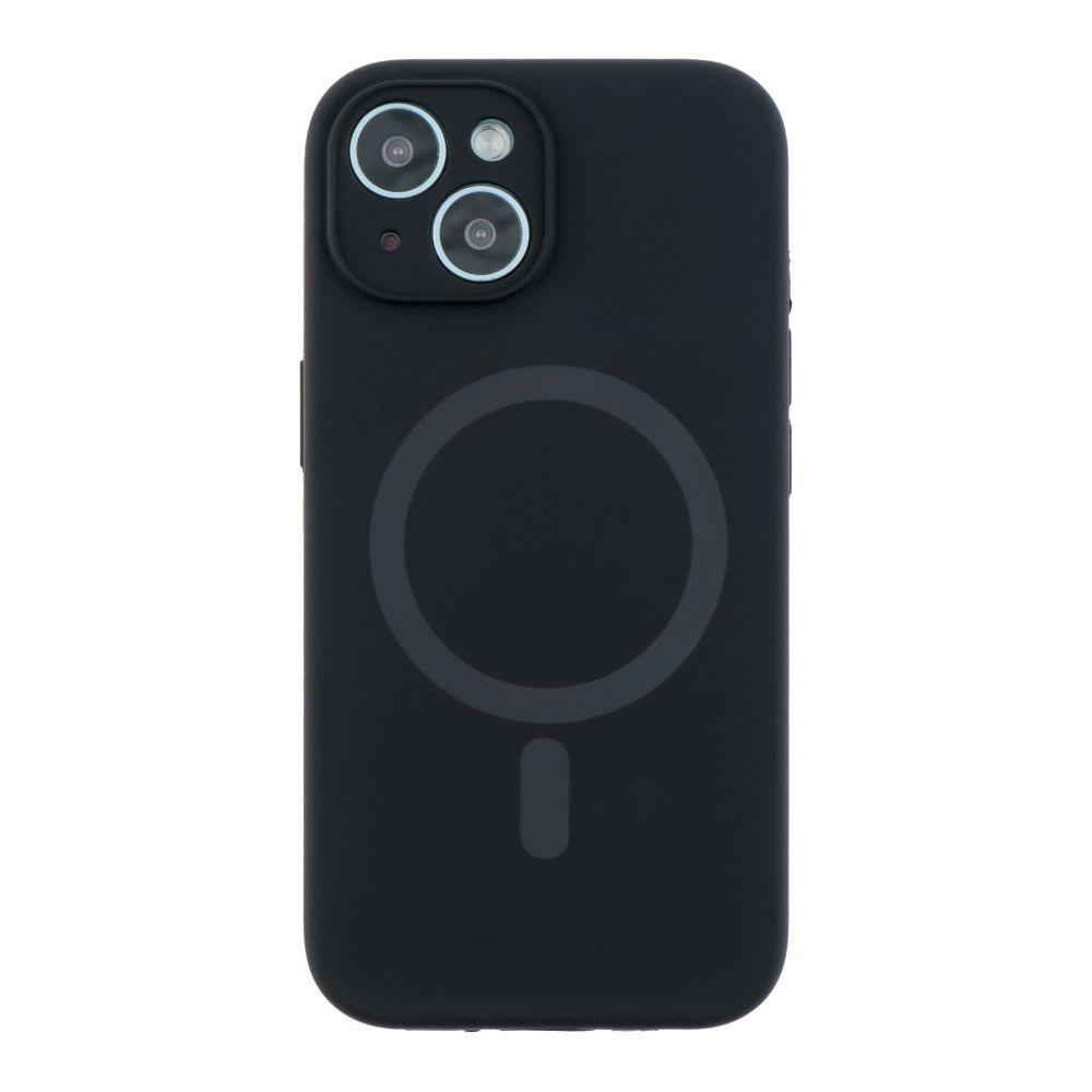 Silicone Case Full Camera Protective (AA)  with MagSafe для iPhone 15 (Black)