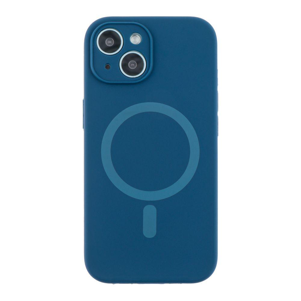 Silicone Case Full Camera Protective (AA)  with MagSafe для iPhone 15 (Dark blue)