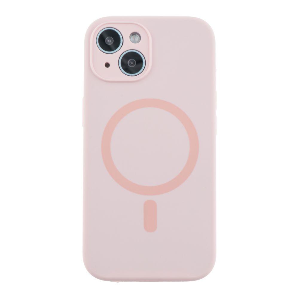 Silicone Case Full Camera Protective (AA) with MagSafe для iPhone 13 (Light  pink)