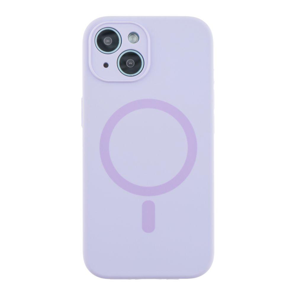 Silicone Case Full Camera Protective (AA) with MagSafe для iPhone 13 (Light purple)