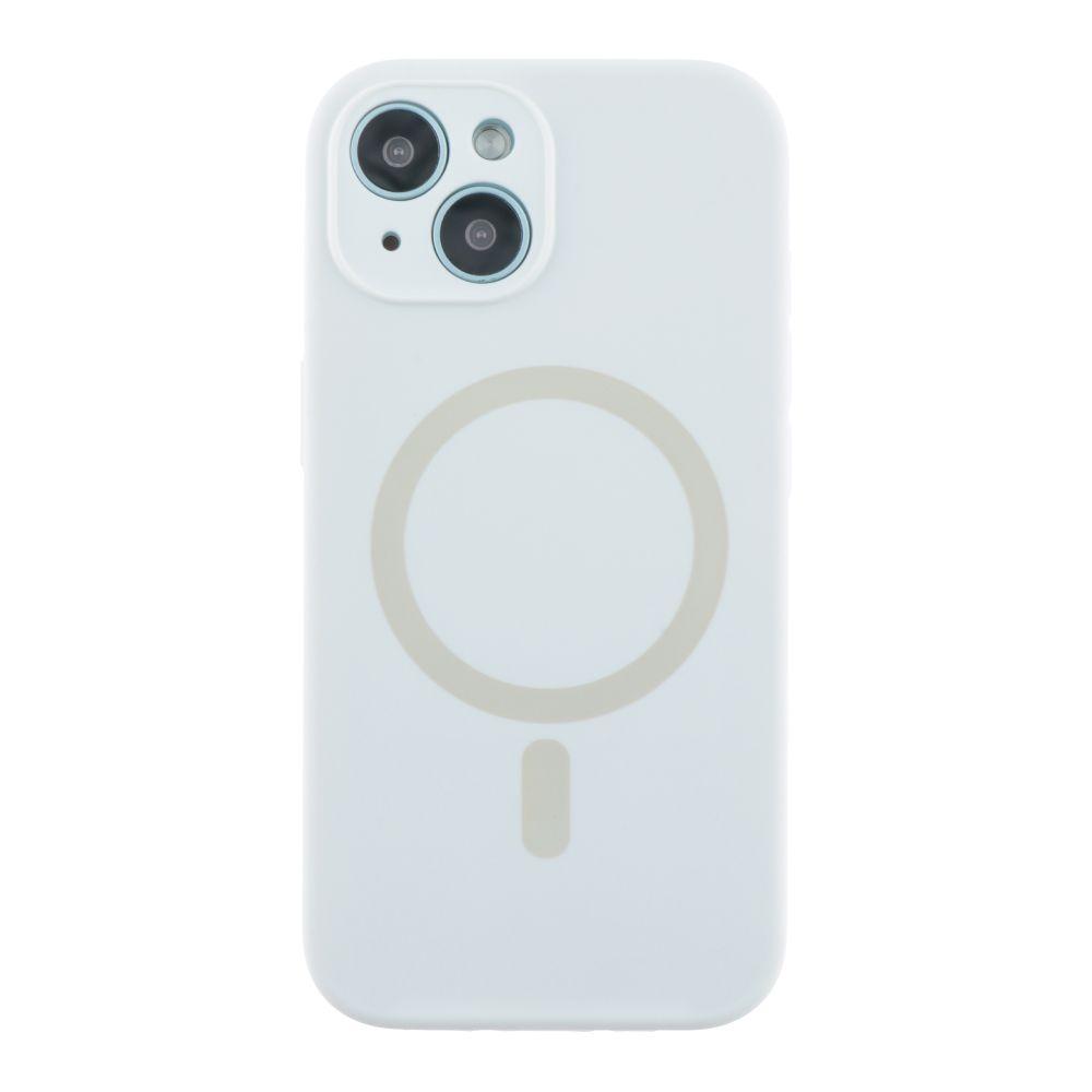 Silicone Case Full Camera Protective (AA)  with MagSafe для iPhone 15 (White)