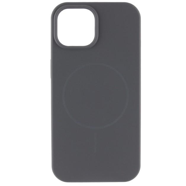Silicone Case Full Protective (AA) with MagSafe для iPhone 15 (Dark grey)