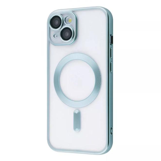 Накладка Metal Matte Case MagSafe для iPhone 15 (light green)
