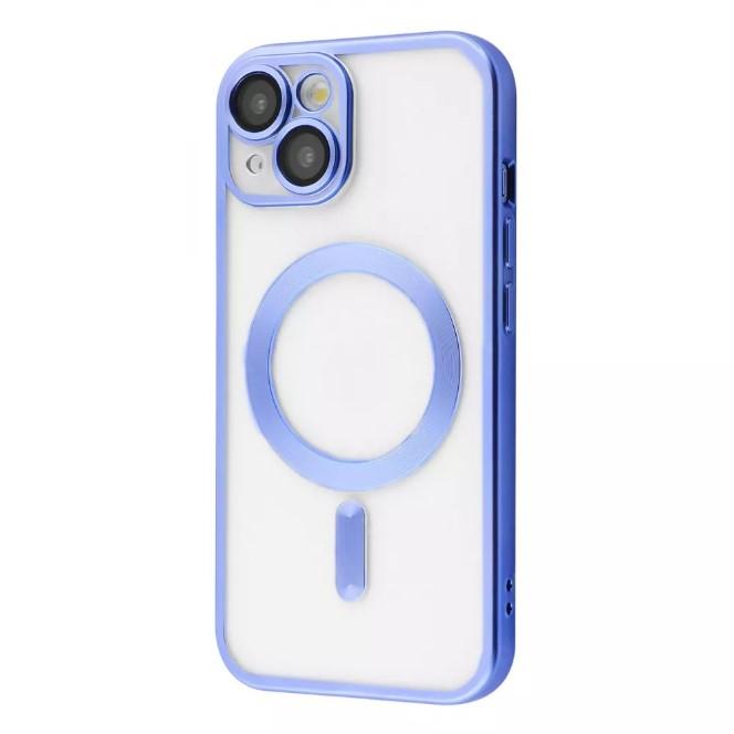 Накладка Metal Matte Case MagSafe для iPhone 15 (light blue)
