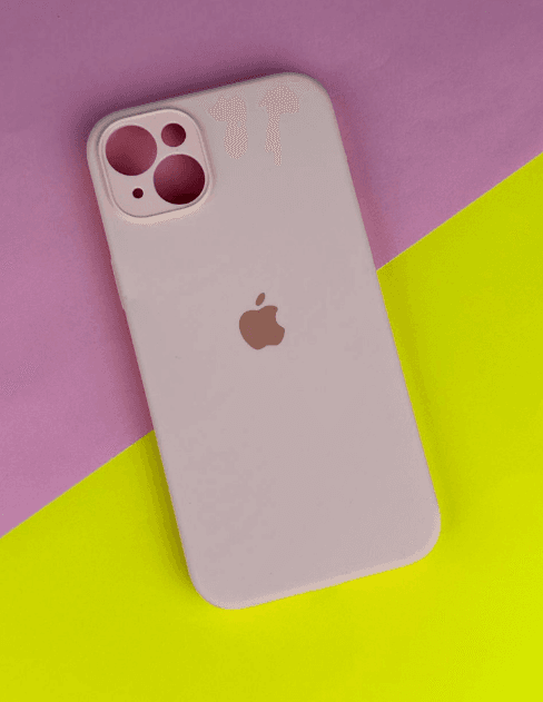 Silicone Case Full Camera Protective (AA) для iPhone 15 (Peach)