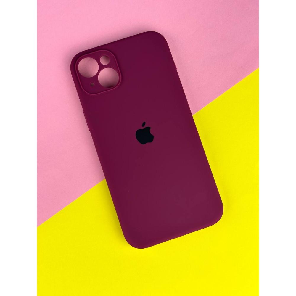 Silicone Case Full Camera Protective (AA) для iPhone 15 (Marsala)