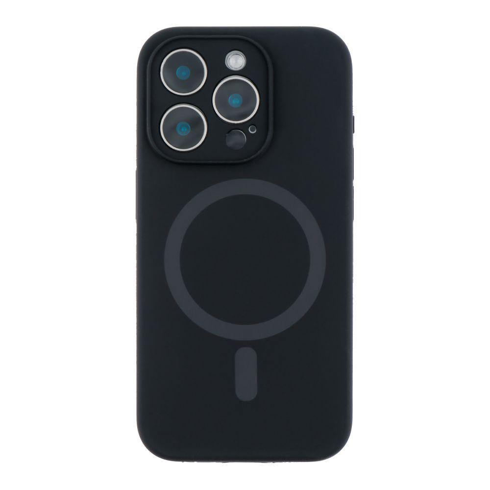 Silicone Case Full Camera Protective (AA)  with MagSafe для iPhone 15 Pro (Black)