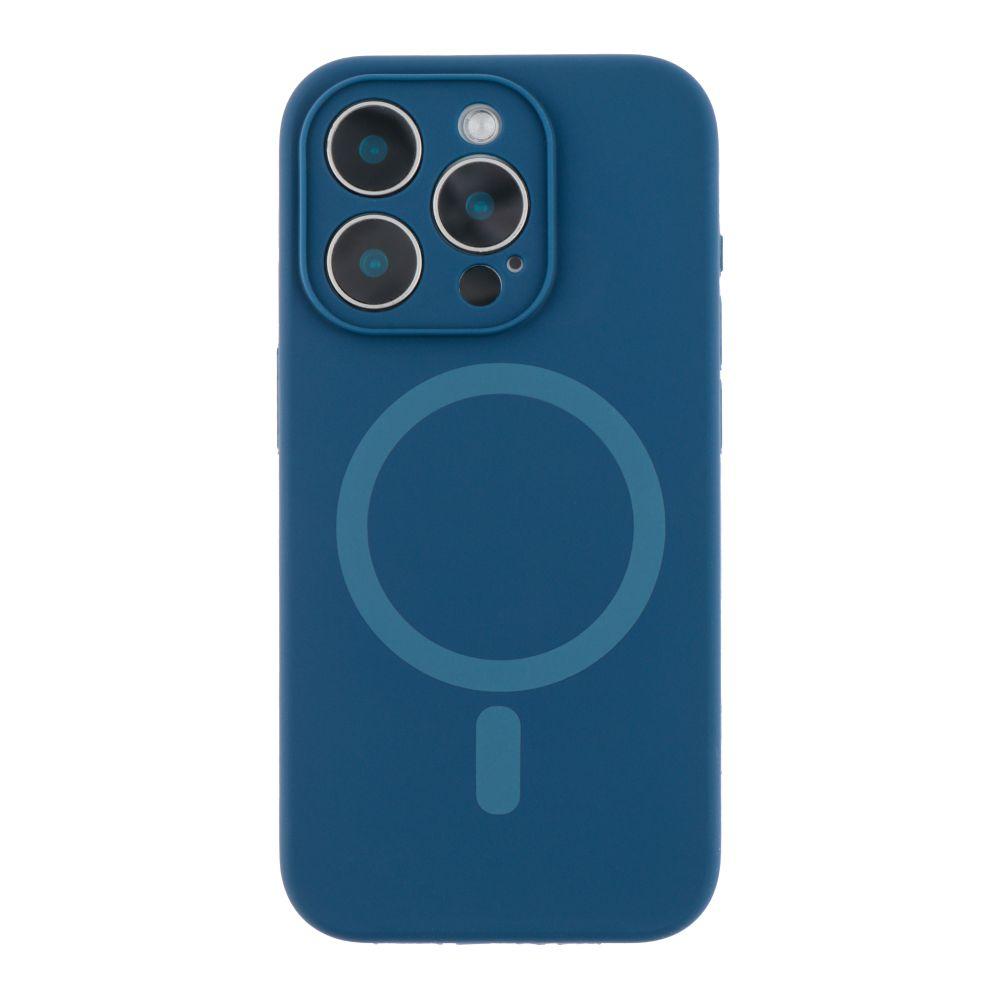 Silicone Case Full Camera Protective (AA)  with MagSafe для iPhone 16 Pro Max (Dark blue)