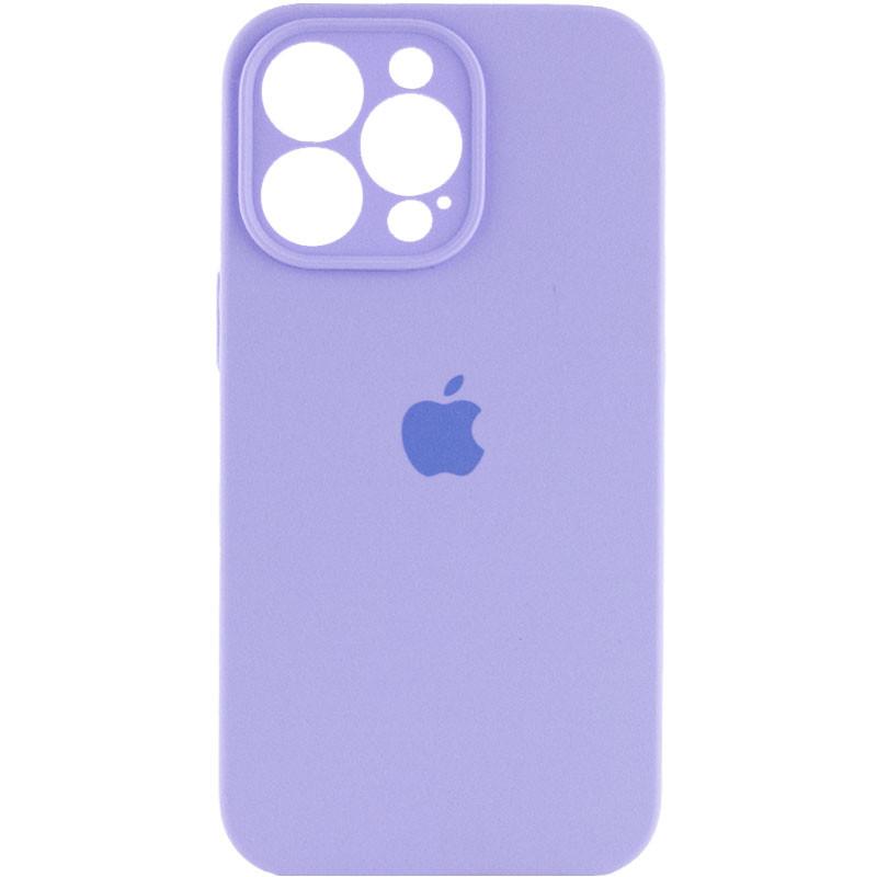 Silicone Case Full Camera Protective (AA) для iPhone 15 Pro (Lilac cream)