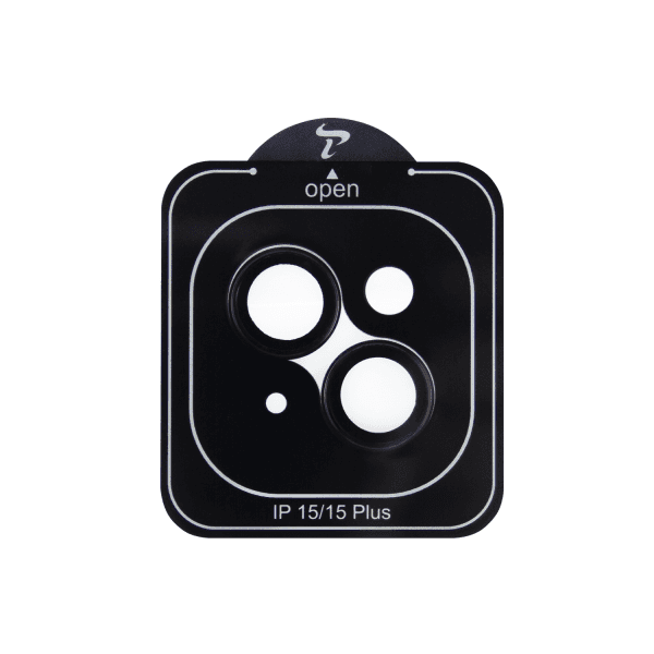 Захисне скло для камери iPhone 15/15 Plus (Чорне)