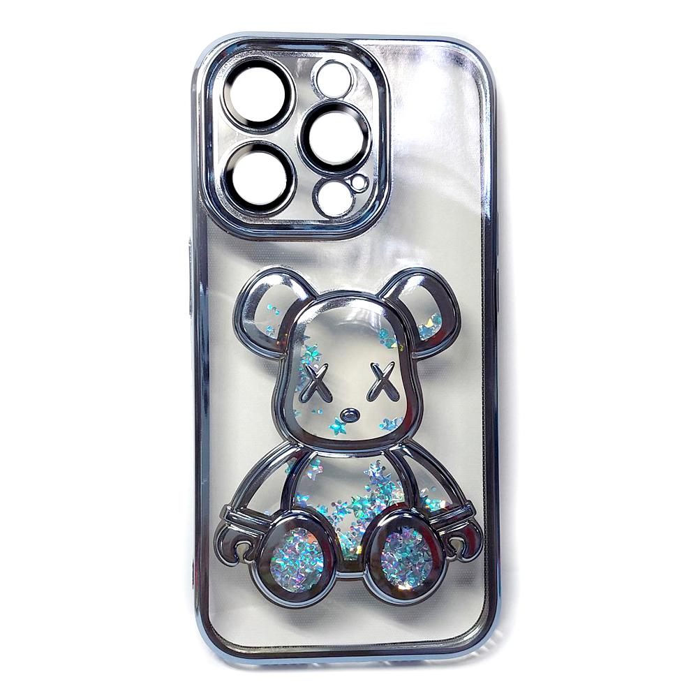 Накладка Bear Gradient Diamond IPhone 13 Pro  Синя
