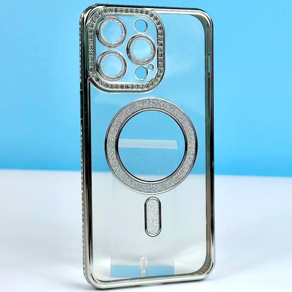 Накладка Diamond Bling MagSafe для  iPhone 12 Pro Silver