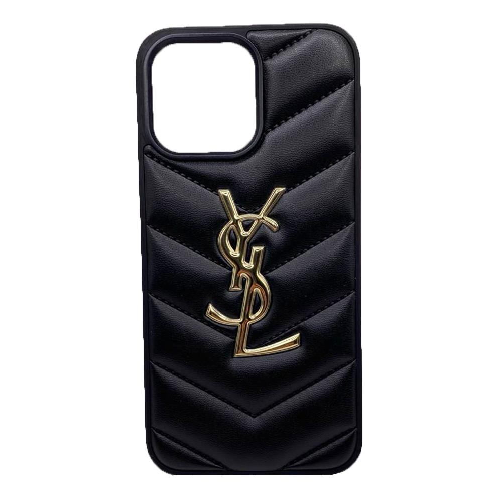 Чохол YSL logo для IPHONE 15  чорний / золотий