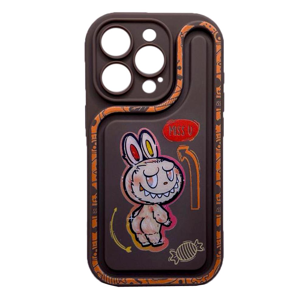 Чохол Лабубу для телефону iPhone 15 Pro Max (коричневий)