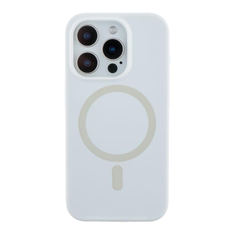 Silicone Case Full Protective (AA)  with MagSafe для iPhone 15 Pro Max (White)