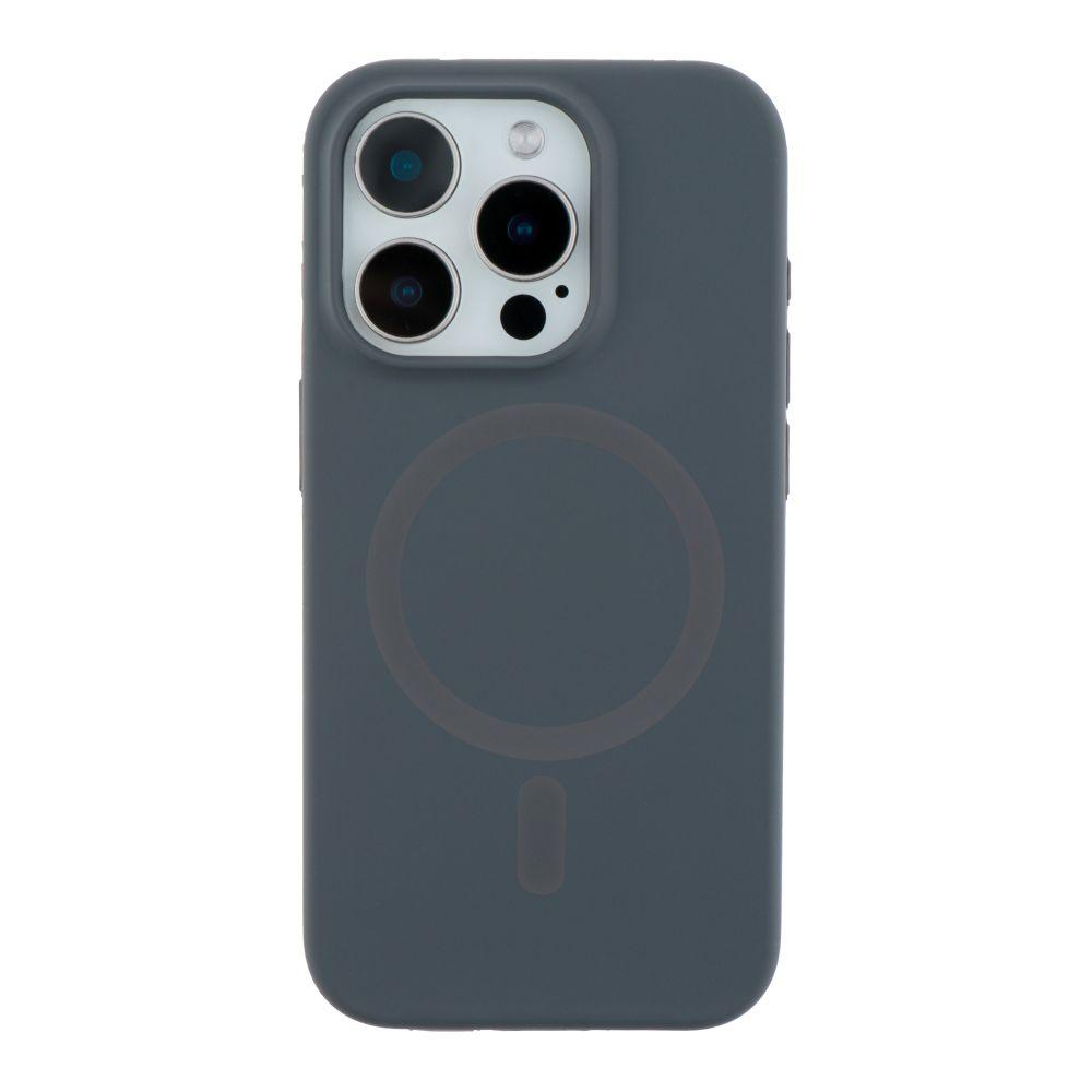 Silicone Case Full Protective (AA)  with MagSafe для iPhone 15 Pro Max (Grey)