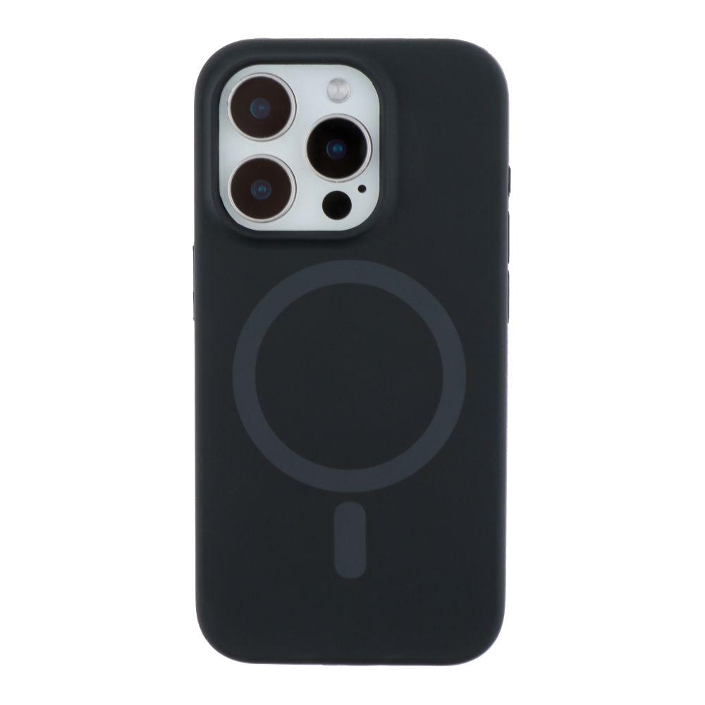 Silicone Case Full Protective (AA)  with MagSafe для iPhone 15 Pro Max (Black)