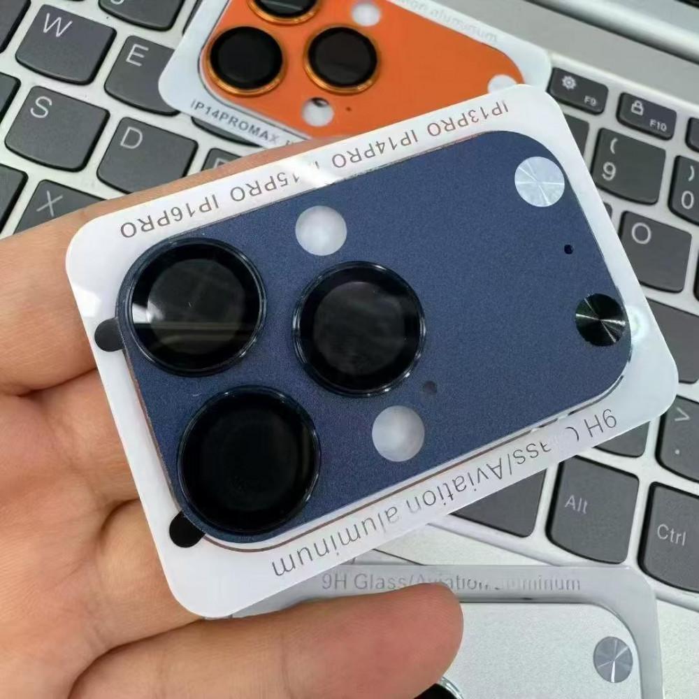 Fake Camera Glass Plastic для  iPhone 15 Pro Max /16 Pro Max (Blue)